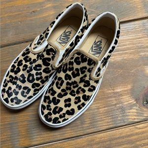 Genuinely used. Women’s cheetah vans worn 2 times so much life left in them!!